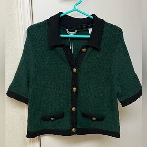 New Veronica Beard Marie Button-Up Sweater - M